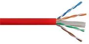 UNSHLD NTWRK CABLE, 4PAIR, 23AWG, 100M CAT6 RED 100M