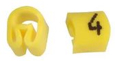CABLE MARKER, NO.4 YELLOW BAG100, PK100 PTV3 4 YELLOW 100/BG