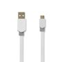 USB Cable | USB 2.0 | USB-A Male | USB Micro-B Male | 480 Mbps | Gold Plated | 1.00 m | Flat | PVC | White | Polybag CCBP60500WT10 5412810273447