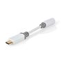 USB-C™ Adapter | USB 2.0 | USB-C™ Male | 3.5 mm Female | 0.10 m | Round | Gold Plated | PVC | White | Box CCBW65950WT01 5412810336609