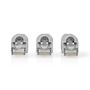 RJ45 Connector | Male | Solid UTP CAT6 | Straight | Gold Plated | 10 pcs | PVC | Grey | Box CCBW89355GY 5412810265695