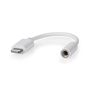 Lightning Adapter | Apple Lightning 8-Pin | 3.5 mm Female | Nickel Plated | 0.10 m | Round | PVC CCGB39950WT01 5412810334469