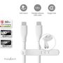 USB Cable | USB 2.0 | USB-C™ Male | USB-C™ Male | 60 W | 480 Mbps | Nickel Plated | 1.50 m | Round | Silicone | White | Box CCGB60820WT15 5412810417964