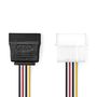 Internal Power cable | Molex Male | SATA 15-Pin Female | Gold Plated | 0.15 m | Round | PVC | Multi Colour | Box CCGB73500VA015 5412810422326