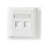 Network Keystone Face Plate | Face Plate RJ45 | 2 port(s) | ABS | White | Box CCGB89760WT 5412810424849