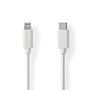 Lightning Cable | USB 2.0 | Apple Lightning 8-Pin | USB-C™ Male | 480 Mbps | Nickel Plated | 1.00 m | Round | PVC | White | Label CCGL39650WT10