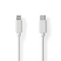 Lightning Cable | USB 2.0 | Apple Lightning 8-Pin | USB-C™ Male | 480 Mbps | Nickel Plated | 1.00 m | Round | PVC | White | Label CCGL39650WT10 5412810421060