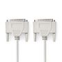 Serial Cable | D-SUB 25-Pin Male | D-SUB 25-Pin Male | Nickel Plated | 2.00 m | Round | PVC | Ivory | Label CCGL52100IV20 5412810421138