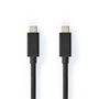 USB Cable | USB 3.2 Gen 2 | USB-C™ Male | USB-C™ Male | 100 W | 4K@60Hz | 20 Gbps | Nickel Plated | 1.00 m | Round | PVC | Black | Label CCGL64020BK10 5412810422036