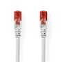 CAT6 Network Cable | RJ45 Male | RJ45 Male | U/UTP | 10.0 m | Round | PVC | White | Label CCGL85200WT100 5412810423002