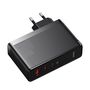 Wall Charger GaN5 Pro 140W USB + 2xUSB-C QC4+ PD3.1 with USB-C 1m Cable, Black CCGP100201 6932172610227