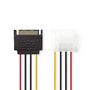 Internal Power cable | SATA 15-Pin Male | Molex Female | Gold Plated | 0.15 m | Round | PVC | Multi Colour | Envelope CCGP73530VA015 5412810279845