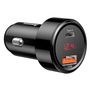 Car Quick Charger 12-24V 45W USB + USB-C QC4+ PD3.0 with Voltage, Current Display CCMLC20C-01 6953156293182