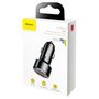 Car Quick Charger 12-24V 45W USB + USB-C QC4+ PD3.0 with Voltage, Current Display CCMLC20C-01 6953156293182