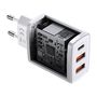 Настенное быстрое зарядное устройство 30W 2xUSB + USB-C QC3.0 PD3.0, белый CCXJ-E02 6953156207301