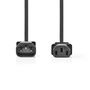 Power Cable | IEC-320-C14 | IEC-320-C13 | Straight | Straight | Nickel Plated | 5.00 m | Round | PVC | Black | Label CEGL10500BK50 5412810425259
