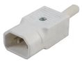 PLUG, IEC, STRAIGHT, WHITE, FREE PX0686/WH