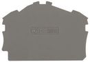 END AND INTERMEDIATE PLATE, RAIL, GREY 2002-6391