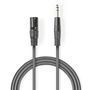 Balanced Audio Cable | XLR 3-Pin Male | 6.35 mm Male | Nickel Plated | 1.50 m | Round | PVC | Dark Grey | Carton Sleeve COTH15100GY15 5412810295722