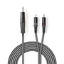 Stereo Audio Cable | 3.5 mm Male | 2x RCA Male | Nickel Plated | 1.50 m | Round | Dark Grey | Carton Sleeve COTH22200GY15 5412810295203