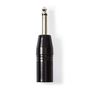 XLR Adapter | XLR 3-Pin Male | 6.35 mm Male | Nickel Plated | Straight | Metal | Black | 1 pcs | Polybag COTP15942BK 5412810296248