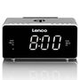 Stereo FM Clock Radio with USB and Qi Wireless Smartphone charging Silver CR-550SI 8711902036845