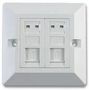 FACEPLATE, CAT6, 2PORT UT-8802