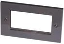FACEPLATE, 2GANG, 4MOD EURO,DDA GREY 008-010-010-71