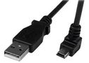LEAD, USB A-DOWN ANGLE MINI B, 2M BLACK USBAMB2MD