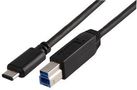 LEAD, USB3.1 B MALE-TYPE C, 1M BLACK PSG91218