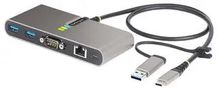 USB HUB W/ETHERNET, BUS POWERED, 2 PORT 5G2A1SGBB-USB-C-HUB