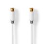 F Quick - F Quick Cables | F Male Quick | F Male Quick | Gold Plated | 75 Ohm | Double Shielded | 10.0 m | Round | PVC | White | Window Box CSBW41300WT100 5412810326419