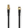 SMA Cable | SMA Male | SMA Female | Gold Plated | 50 Ohm | Double Shielded | 10.0 m | Round | PVC | Black | Box CSGB02400BK100 5412810416639