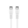 Satellite & Antenna Cable | F Male Quick | F Male Quick | Nickel Plated | 75 Ohm | Double Shielded | 5.00 m | Round | PVC | White | Box CSGB41300WT50 5412810426232