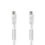 Coax Cable | IEC (Coax) Male | IEC (Coax) Female | Nickel Plated | 120 dB | 75 Ohm | Quad Shielded | 1.00 m | Round | PVC | White | Label CSGL40020WT10 5412810425792