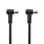 Coax Cable | IEC (Coax) Male | IEC (Coax) Female | Nickel Plated | 120 dB | 75 Ohm | Quad Shielded | 1.50 m | Round | PVC | Black | Label CSGL40120BK15 5412810425860