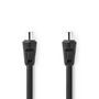 Coax Cable | IEC (Coax) Male | IEC (Coax) Male | Nickel Plated | 90 dB | 75 Ohm | Double Shielded | 1.50 m | Round | PVC | Black | Label CSGL40200BK15 5412810425969