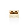 Telecom Network Splitter | RJ45 Female | 2x RJ45 Female | Gold Plated | Ivory | PVC | Box CTGB90991IY 5412810427949