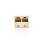Telecom Network Splitter | RJ45 Female | 2x RJ45 Female | Gold Plated | Ivory | PVC | Box CTGB90991IY 5412810427949