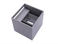 Paigaldatav seina välisvalgusti LED 2x3W 4000K IP54, reguleeritav, hall CUBE, LEDOM 478191 5907777478191