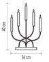 Jõulukaunistus "KÜÜNLAD" 2xAA, 40cm, 5x LED, soe valge, valge, EMOS DCAW07 8592920093306