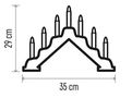 Jõulukaunistus "KÜÜNLAD" 2xAA, 29cm, 7x LED, soe valge, valge, taimer, EMOS DCAW12 8592920098431