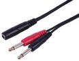 LEAD, 6.35 ST SCKT-2X 6.35 MN JACK, 0.3M PLS00795