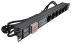 6 WAY SCHUKO TO SCHUKO PDU WITH SURGE PDU-6WS-H-SCH-SCH-SP