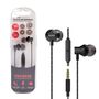 Earphones with Built-in Mic & In-Wire Remote Controller, Black ESTM-50BK 8435256897166