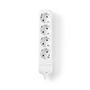Extension Socket | Type F (CEE 7/7) | 4-Way | 3680 W | 16 A | Kind of grounding: Side Contacts | 230 V AC 50/60 Hz | Socket angle: 45 ° | No Cable Included | White EXSO400F1WT 5412810290765