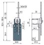 Position switch with adjustable square rod lever FM 533-M2K23, Pizzato FM-533-M2K23