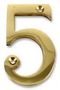 NUMERAL, 3", BRASS, NO '5' D01255