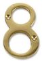NUMERAL, 3", BRASS, NO '8' D01258