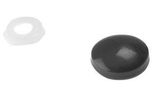 PLASTIC DOMED COVER CAPS  BLACK PK200 200PDT2